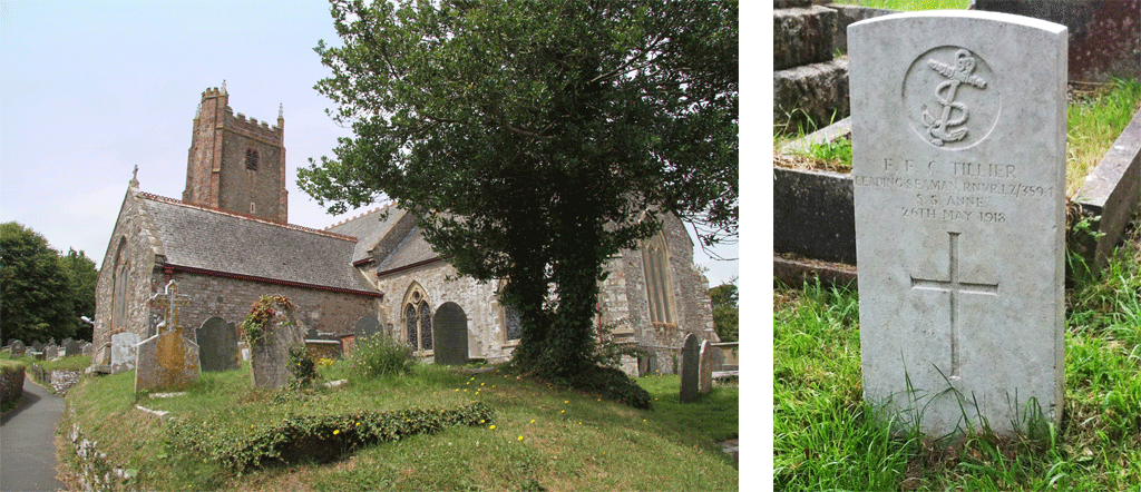 Frederick Francis Charles Tillier in St Clements Churchyard Dartmouth