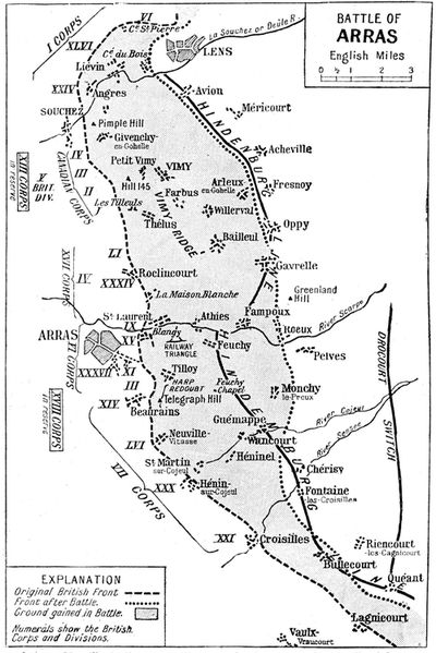 Battle of Arras Map