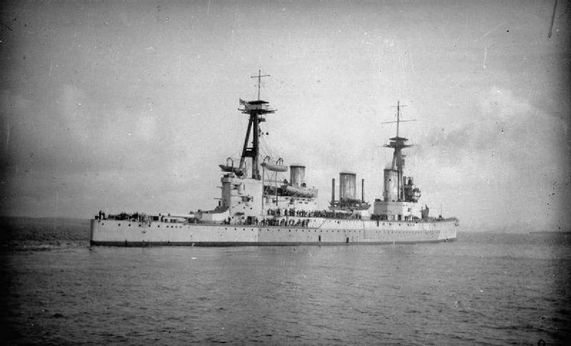 HMS Indefatigable in 1909