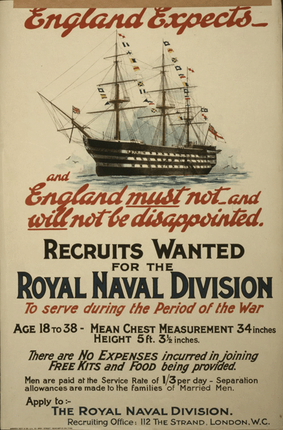 Royal Naval Division Recruitment Poster 1915