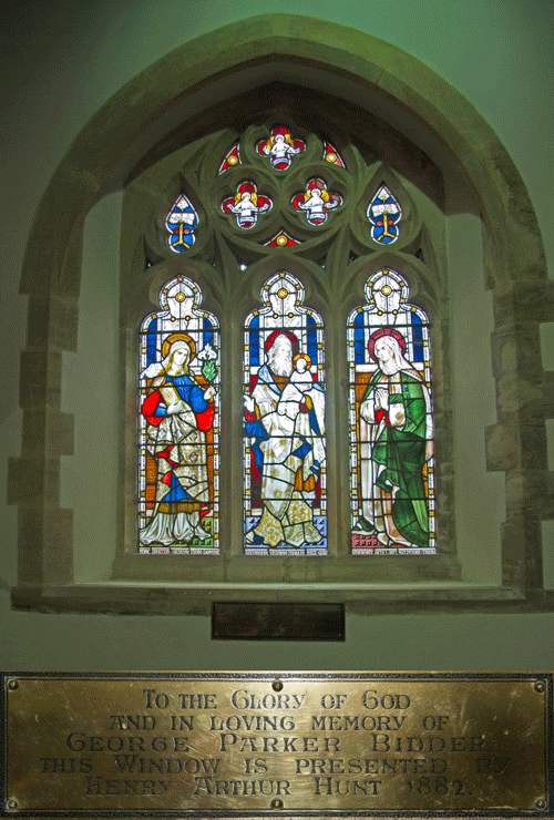 George Parker Bidder Stained Glass Window at St Peter's Church Stoke Fleming