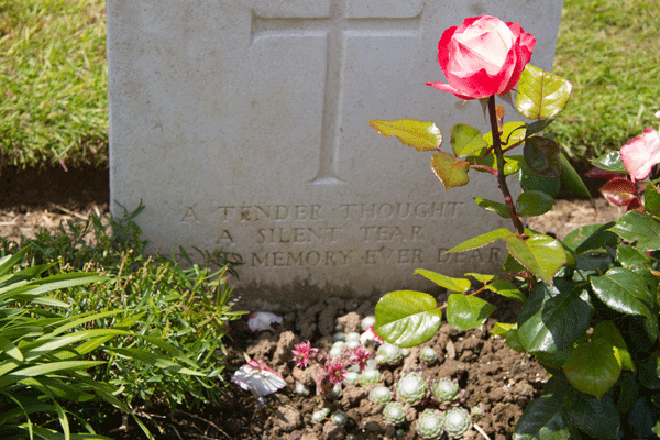 Reginald Pritchard Bawden's Headstone at Cement House Cemetery