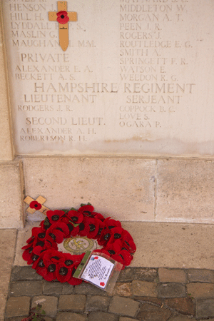 Samuel Love at Cambrai Memorial