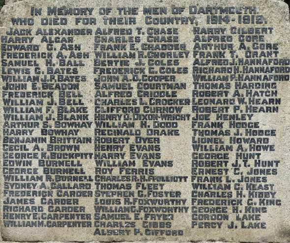 Dartmouth War Memorial WW1