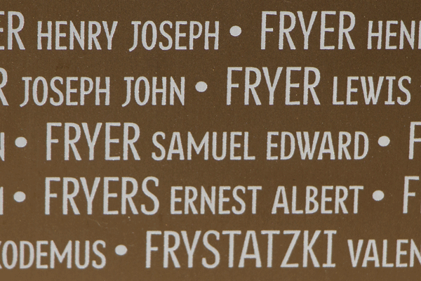 Samuel Edward Fryer Ring of Memory memorial at Notre Dame de Lorette
