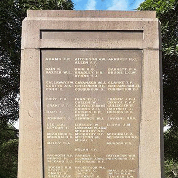 Frank Thomas Grant at Annandale War Memorial