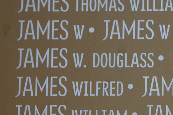 William Douglass James Ring of Memory memorial at Notre Dame de Lorette