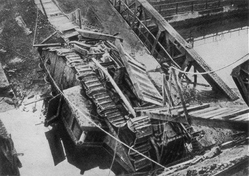 The Flying Fox II tank and the bridge at Masnieres