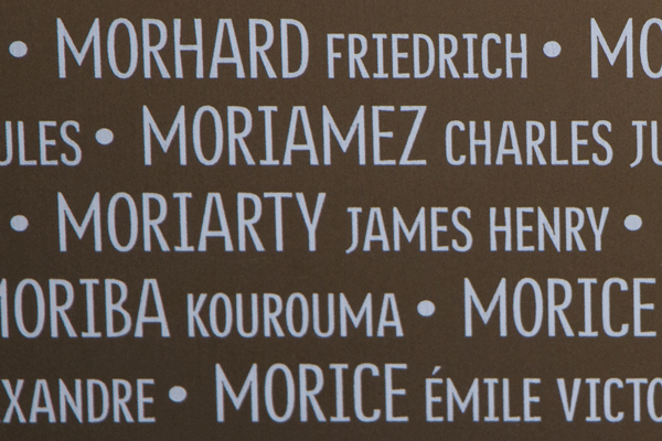 James Henry Moriarty Ring of Memory memorial at Notre Dame de Lorette