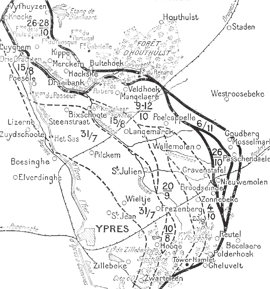 Passchendaele  Allied advances, 22 October - 6 November