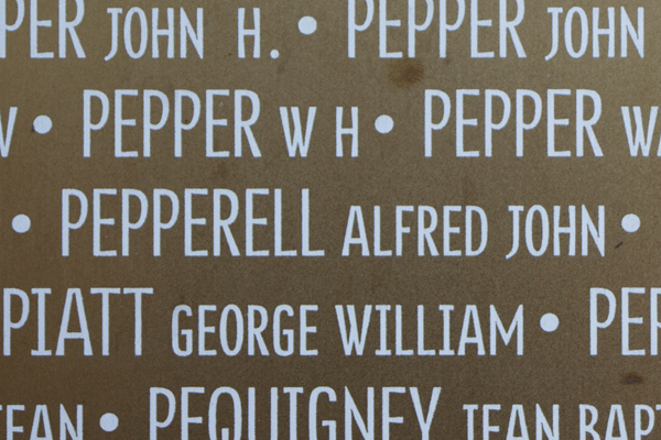 Alfred John Pepperell Ring of Memory memorial at Notre Dame de Lorette