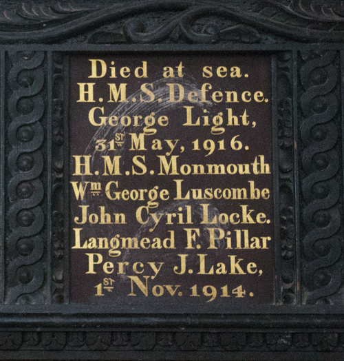 HMS Defence Memorial Board in St Petrox
