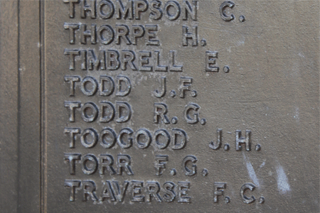 Richard Giles Todd on Plymouth Naval Memorial
