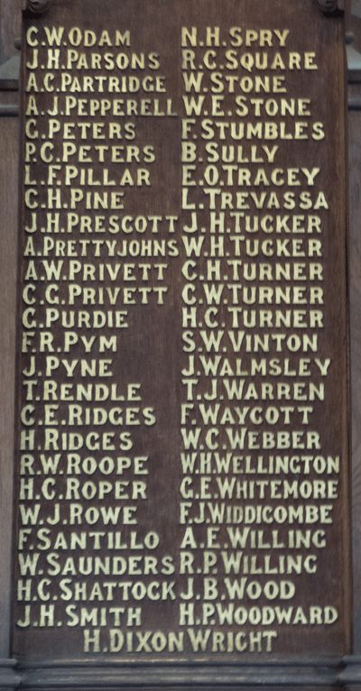 St Saviour's Memorial Board