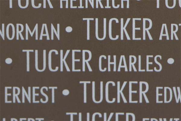 Charles Tucker Ring of Memory memorial at Notre Dame de Lorette