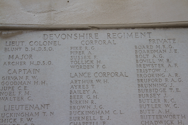 Frederick George Worden at Tyne Cot Memorial