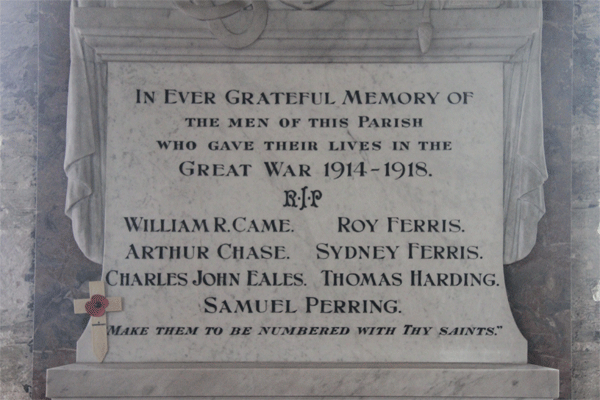 World War I Memorial in St George's Dittisham